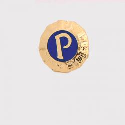 STD 'P' Lapel Badge 10mm - Gold